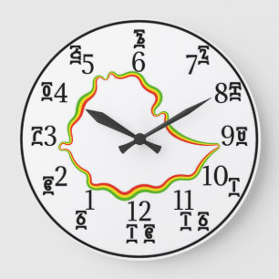 Ethiopia Time Clock - Amharic & English Numbers