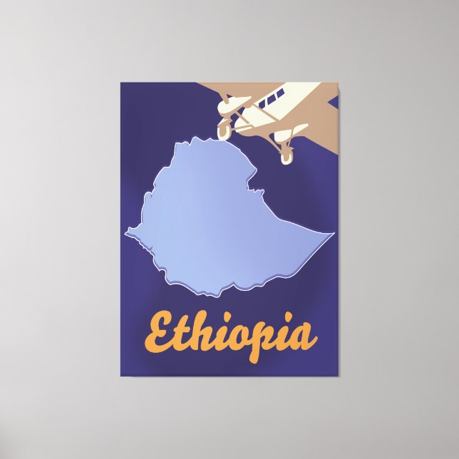 Ethiopia travel poster canvas print (Front)