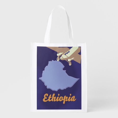 Ethiopia travel poster Two_Tone coffee mug Grocery Bag