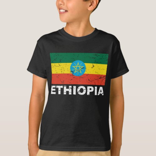 Ethiopia Vintage Flag T_Shirt