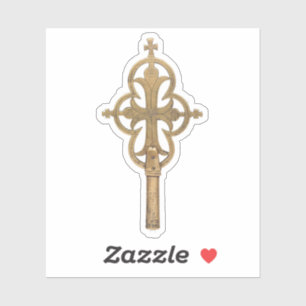 Ethiopian African Processional Orthodox Cross Sticker