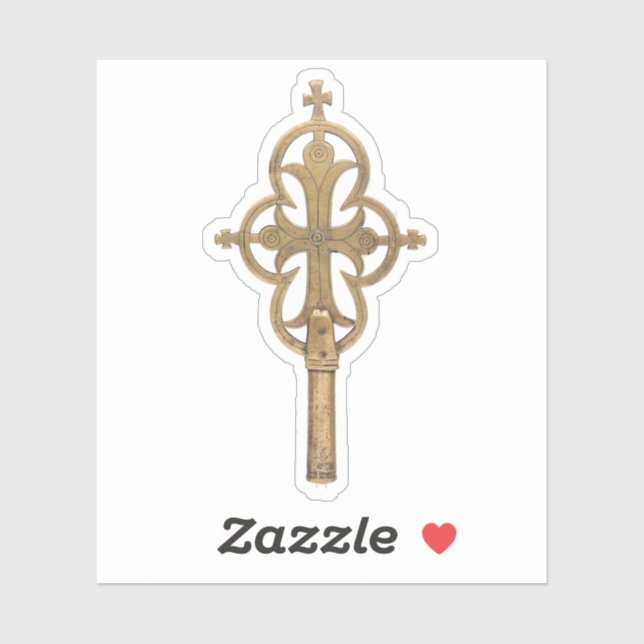 Ethiopian African Processional Orthodox Cross Sticker (Sheet)