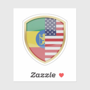Ethiopian-American Sticker