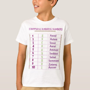 Ethiopian/Amharic Numbers T-Shirt