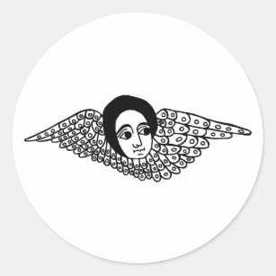 Ethiopian angel classic round sticker