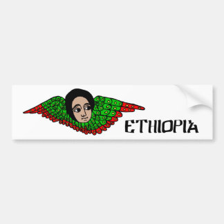 Ethiopian angel red-green-yellow bumper sticker