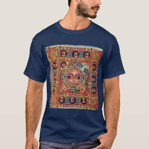 Ethiopian Bible Church Painting - Blue T-Shirt