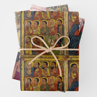 Ethiopian Black Madonna and Child with Saints Wrapping Paper Sheets