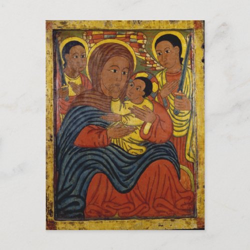 Ethiopian Black Madonna with Christ Child Postcard