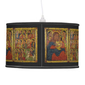 Ethiopian Black Madonna with Jesus Hanging Lamp (Back)