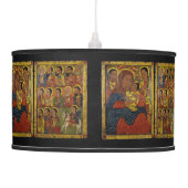 Ethiopian Black Madonna with Jesus Hanging Lamp (Left)