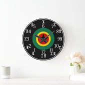 Ethiopian BLK Star Clock - Amharic-English Numbers (Home)