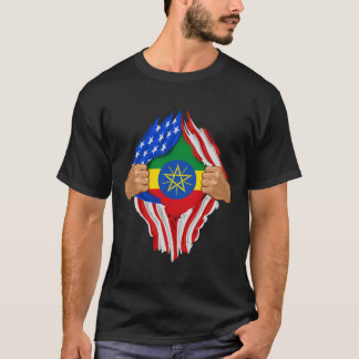 Ethiopian Blood Inside Me Ethiopia Flag Gift T-Shirt