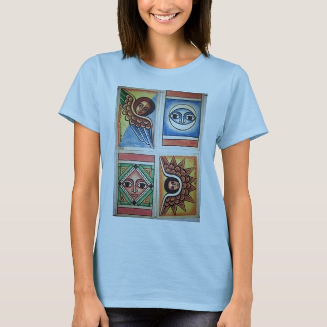 Ethiopian Church Painting - Baby Blue T-Shirt (Front)