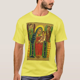 Ethiopian Church Painting - Black Maryam T-Shirt