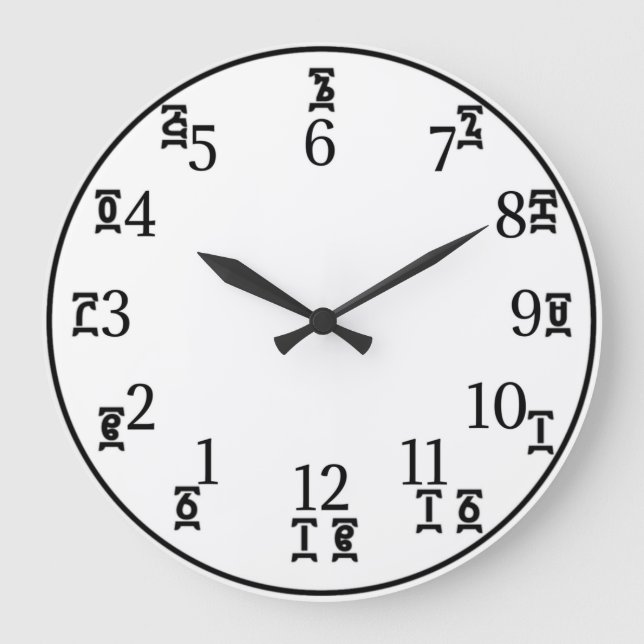 Ethiopian Clock - Amharic & English Numbers (Front)