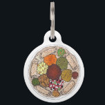 Ethiopian Cooking Food Platter Injera Wat Lentils Pet ID Tag<br><div class="desc">Design features a platter of Ethiopian food. Consisting of staples of Ethiopian cooking including injera (spongy sourdough flatbread), wat (spicy stew), lentil salad, tibs, vegetables, and other dishes popular in Ethiopia and East African culinary traditions.Ideal for a restaurant, chef, home cook, foodie, or lover of Ethiopian cuisine. This Ethiopian food...</div>