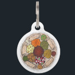 Ethiopian Cooking Food Platter Injera Wat Lentils Pet ID Tag<br><div class="desc">Design features a platter of Ethiopian food. Consisting of staples of Ethiopian cooking including injera (spongy sourdough flatbread), wat (spicy stew), lentil salad, tibs, vegetables, and other dishes popular in Ethiopia and East African culinary traditions.Ideal for a restaurant, chef, home cook, foodie, or lover of Ethiopian cuisine. This Ethiopian food...</div>