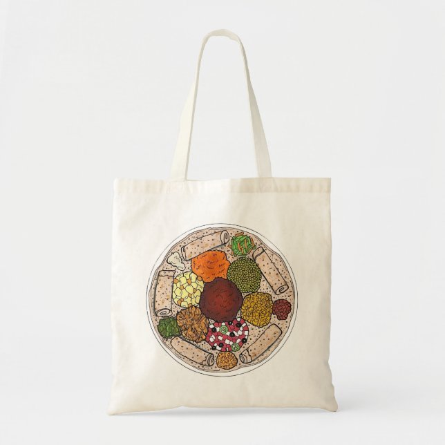 Ethiopian Cooking Food Platter Injera Wat Lentils Tote Bag (Front)