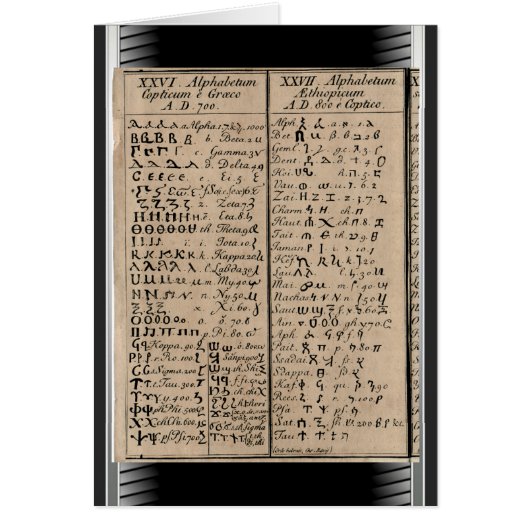 Ethiopian-Coptic Alphabet Cards (Front)