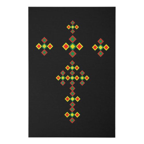 Ethiopian Cross Art Ethiopian Traditional Clothes Faux Canvas Print