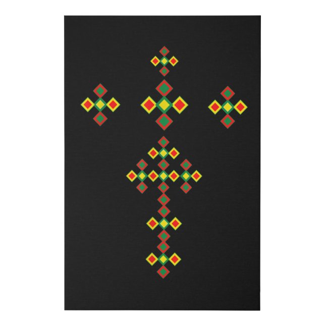 Ethiopian Cross Art Ethiopian Traditional Clothes Faux Canvas Print (Front)