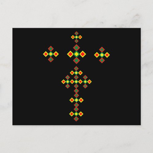 Ethiopian Cross Art Ethiopian Traditional Clothes Postcard
