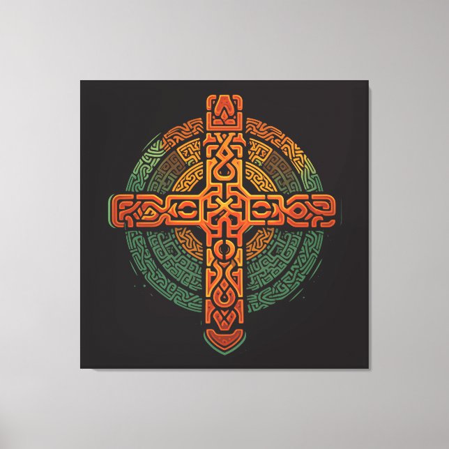 Ethiopian Cross Canvas Print (Front)