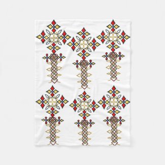Ethiopian Cross Fleece Blanket