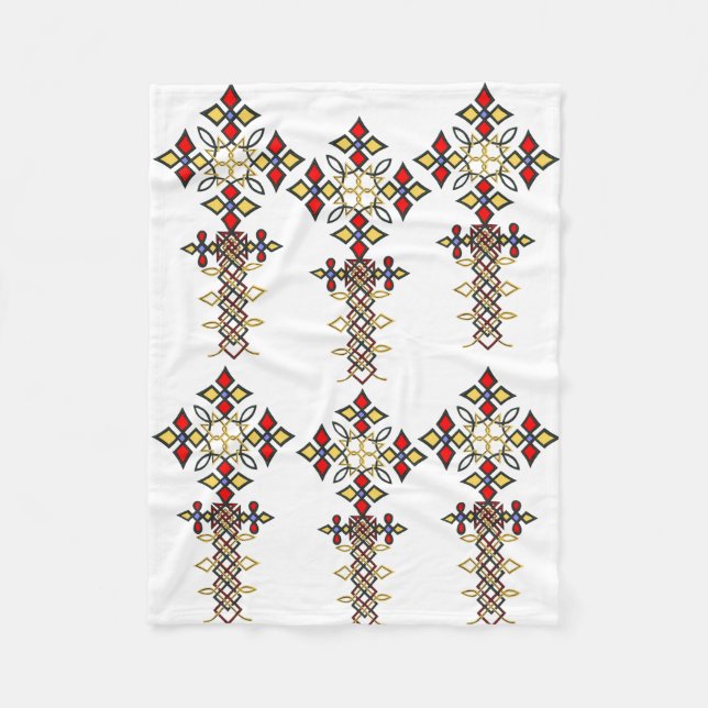 Ethiopian Cross Fleece Blanket (Front)
