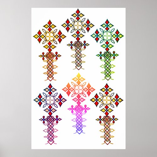 Ethiopian Cross Poster