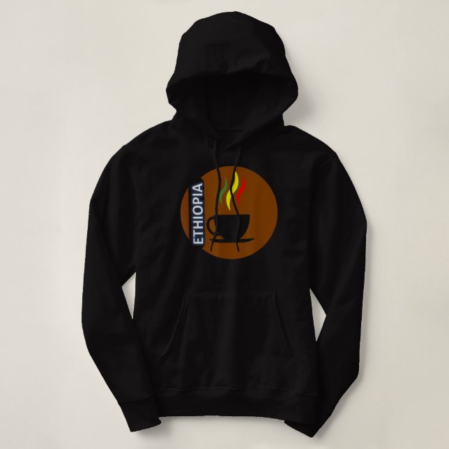 Ethiopian dress clothes Coffee  Hoodie (Design Front)