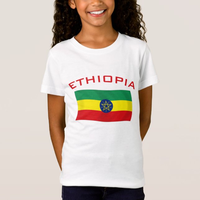 Ethiopian Flag 2 T-Shirt (Front)