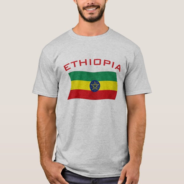 Ethiopian Flag 2 T-Shirt (Front)