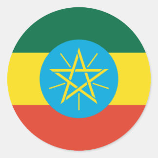 Ethiopian Flag Classic Round Sticker