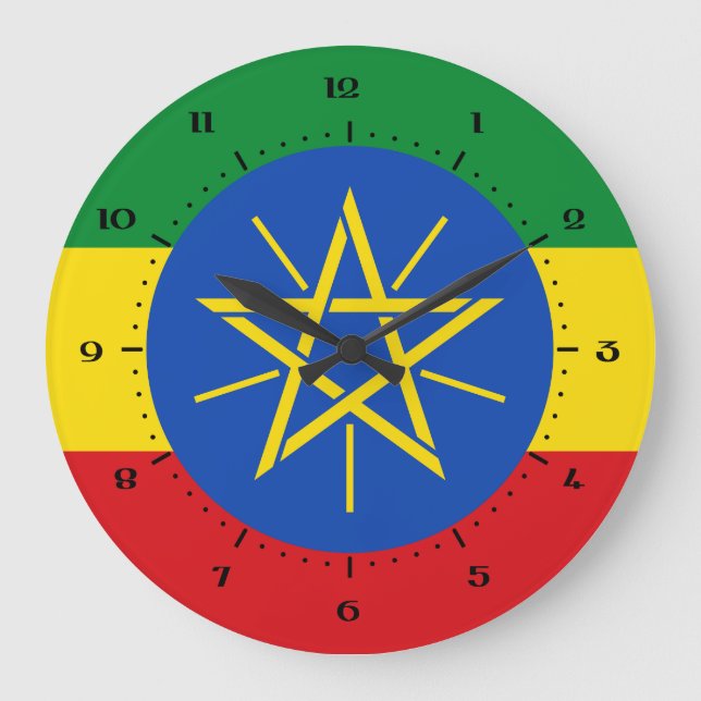 Ethiopian flag Clocks (Front)