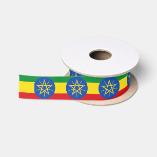 Ethiopian Flag, fashion Ethiopia, holiday /sports Satin Ribbon