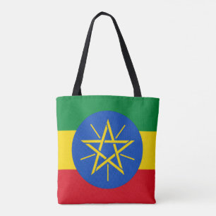 Ethiopian Flag, Flag of Ethiopia Tote Bag