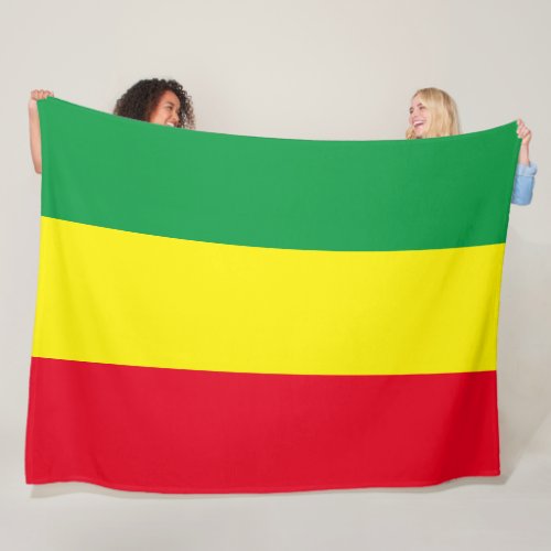 Ethiopian Flag Fleece Blanket