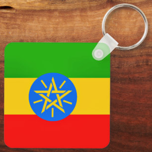 Ethiopian flag keychain