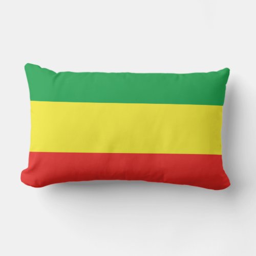 Ethiopian Flag Lumbar Pillow