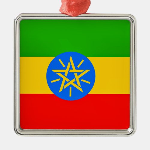 Ethiopian flag metal ornament