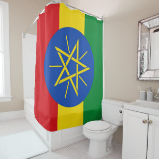 Ethiopian flag shower curtain