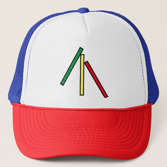 Ethiopian flag trucker hat (Front)
