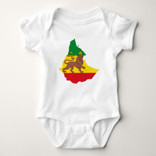 Ethiopian flags pr line  baby bodysuit