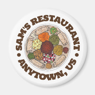 Ethiopian Food Injera Wat Restaurant Food Truck Magnet