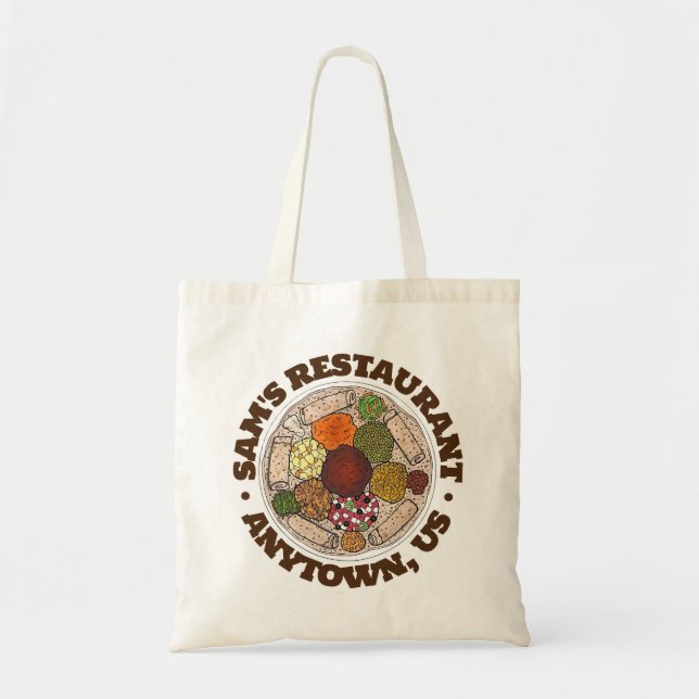 Ethiopian Food Injera Wat Restaurant Food Truck Tote Bag (Front)