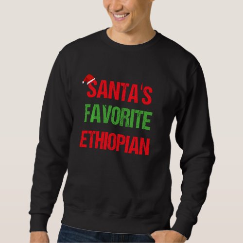 Ethiopian Funny Ethiopia Pajama Christmas Sweatshirt