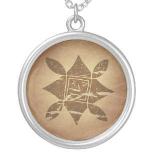 Ethiopian Good Luck Charm V2 Silver Plated Necklace