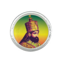 Ethiopian Haile Selassie I Photo Ring